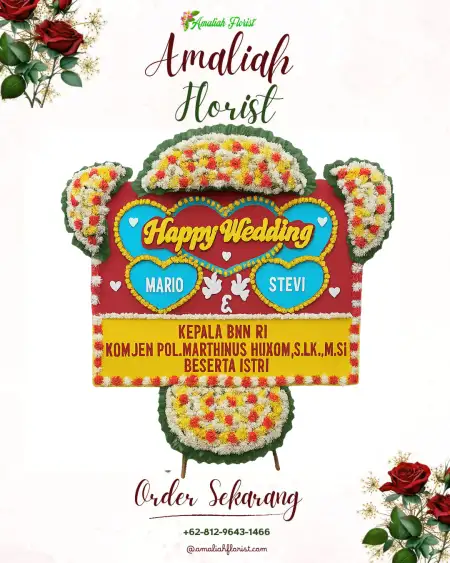 Papan Bunga Pernikahan Botomulyo